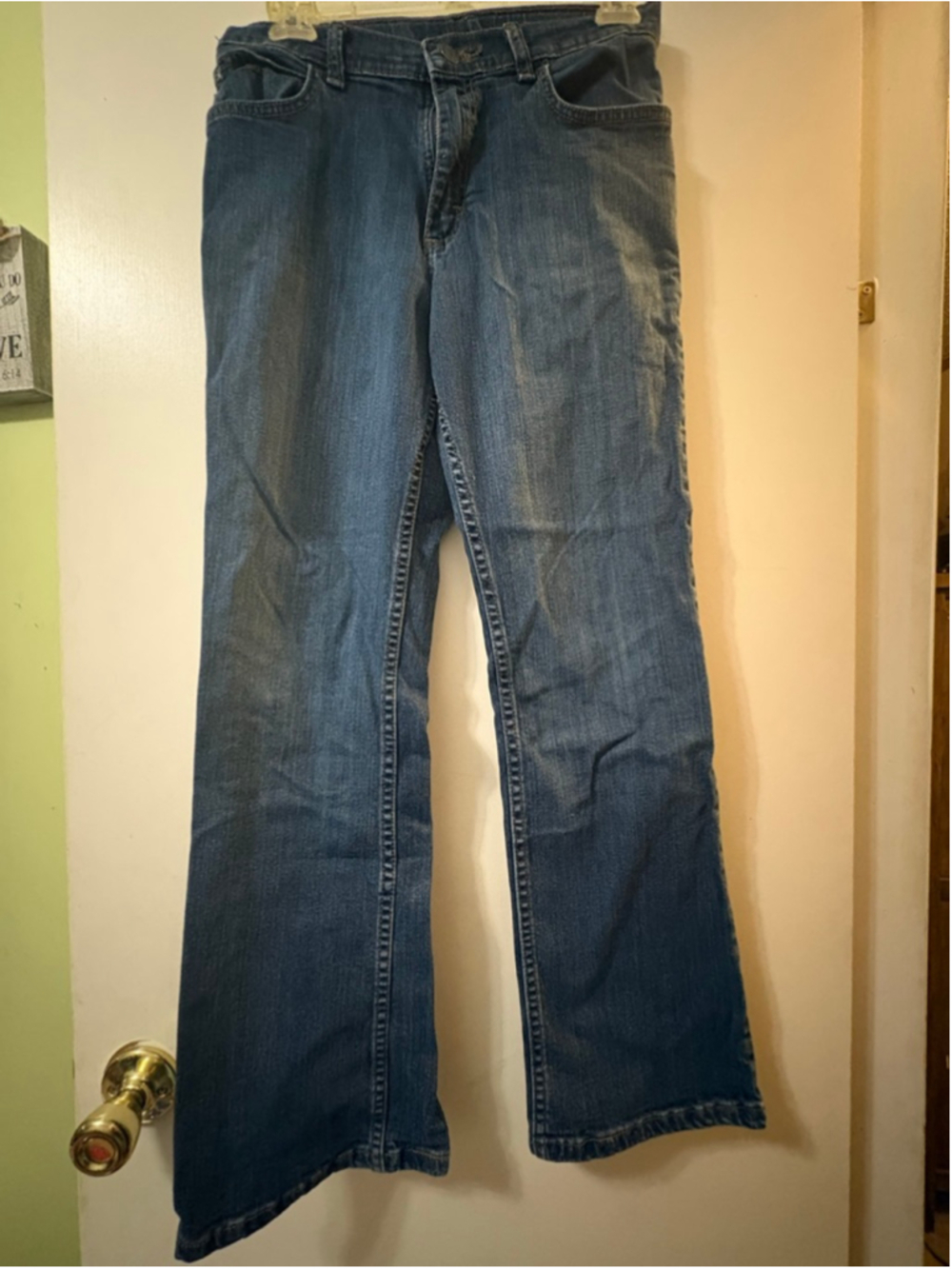 Boys Wrangler Blue Boot Cut Jeans Size 16